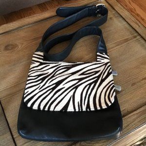 Liza Ganz Genuine Leather & Calf hair Shoulder/ Crossbody Bag